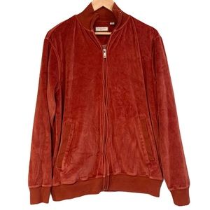 Daniel Buchler Men's Cotton Velour Track Jacket M